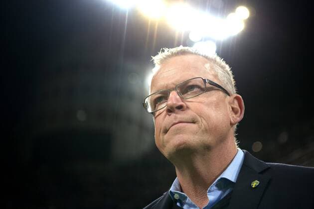 Fußball, WM Playoffs, Italien - Schweden 171113 Sveriges förbundskapten Janne Andersson under fotbollsmatchen i VM-kvalets play-off mellan Italien och Sverige den 13 november 2017 i Milano.  Copyright: PETTERxARVIDSON BB171113PA047