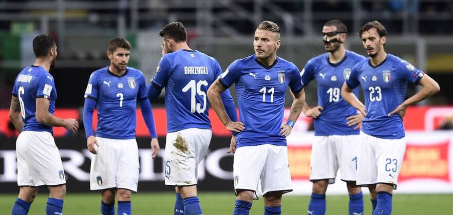 Fußball, WM Playoffs, Italien - Schweden Db Milano 13 11 2017 - spareggio qualificazione Mondiali Russia 2018 Italia-Svezia foto Daniele Buffa Image nella foto: Italia delusione 