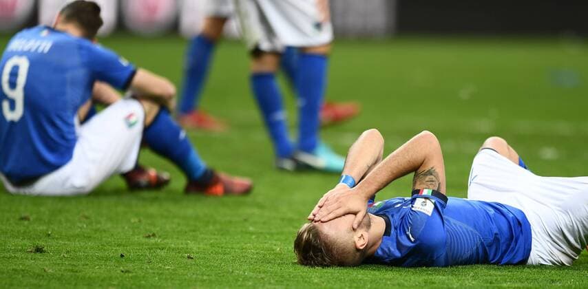 Fußball, WM Playoffs, Italien - Schweden Mg Milano 13 11 2017 - spareggio qualificazione Mondiali Russia 2018 Italia-Svezia foto Matteo Gribaudi Image nella foto: Ciro Immobile-Andrea Belotti 