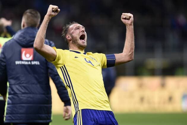 Fußball, WM Playoffs, Italien - Schweden Db Milano 13 11 2017 - spareggio qualificazione Mondiali Russia 2018 Italia-Svezia foto Daniele Buffa Image nella foto: Andreas Granqvist 