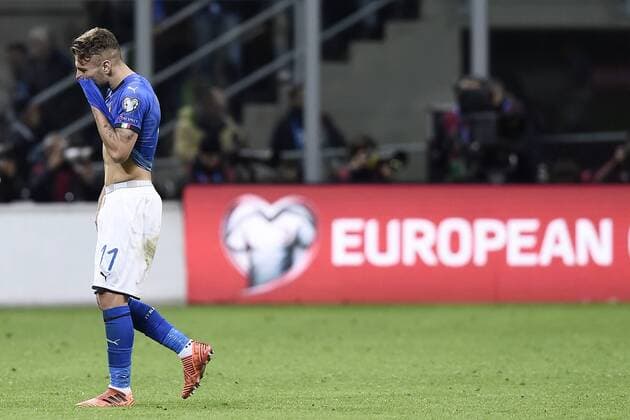 Fußball, WM Playoffs, Italien - Schweden Db Milano 13 11 2017 - spareggio qualificazione Mondiali Russia 2018 Italia-Svezia foto Daniele Buffa Image nella foto: Ciro Immobile 