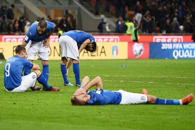 Mg Milano 13 11 2017 - spareggio qualificazione Mondiali Russia 2018 Italia-Svezia foto Matteo Gribaudi Image nella foto: delusione Italia 
