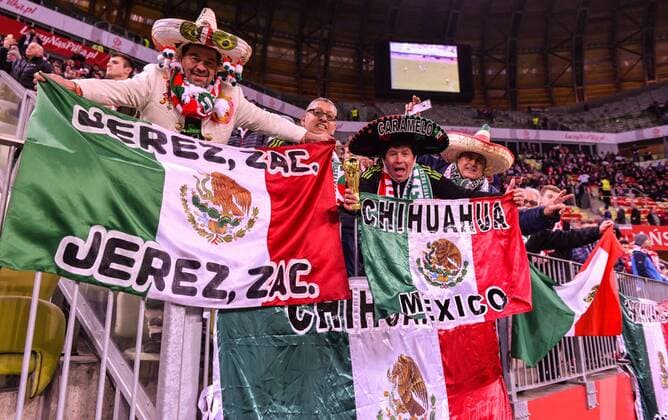 Fußball, Polen - Mexiko Poland vs Mexico Friendly game Poland vs Mexico on November 13, 2017 in Gdansk, Poland. In the picture: Mexican fans  EN_01289578_0082