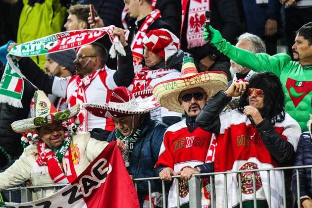 November 13, 2017 - Gdansk, Poland - Mexico s fans during the International Friendly Länderspiel match between Poland and Mexico at Energa Stadium in Gdansk, Poland on November 13, 2017. Poland v Mexico: International Friendly  - ZUMAn230 20171113_zaa_n230_687 Copyright: xFotoxOlimpikx