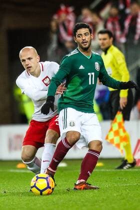 November 13, 2017 - Gdansk, Poland - Carlos Vela (MEX), Rafal Kurzawa (POL) during the International Friendly Länderspiel match between Poland and Mexico at Energa Stadium in Gdansk, Poland on November 13, 2017. Poland v Mexico: International Friendly  - ZUMAn230 20171113_zaa_n230_697 Copyright: xFotoxOlimpikx