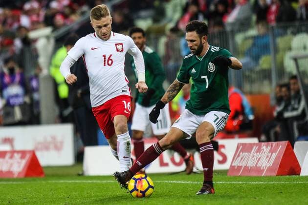 November 13, 2017 - Gdansk, Poland - Jakub Blaszczykowski (POL) vies Miguel Layun (MEX) during the International Friendly Länderspiel match between Poland and Mexico at Energa Stadium in Gdansk, Poland on November 13, 2017. Poland v Mexico: International Friendly  - ZUMAn230 20171113_zaa_n230_699 Copyright: xFotoxOlimpikx