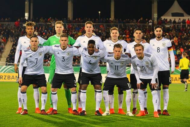 Players the German national team U20 Germany vs England Football U20 Elite League 14 11 2017 Zwickau Copyright: xEibner-Pressefoto BertxHarzerx EP_BHR