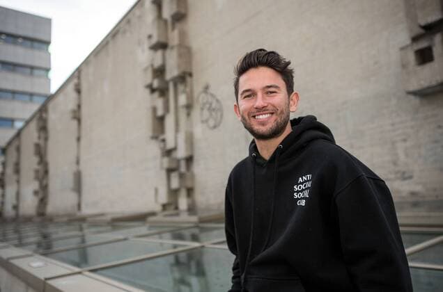 13 11 2017 xfux Football 2 Bundesliga SV Darmstadt 98 photoshoot with Julian von Haacke in the Martinsviertel in Darmstadt and on the grounds of the TU Darmstadt University of Technology emonline emspor deloka vl Julian von Haacke SV Darmstadt 98 Darmstadt