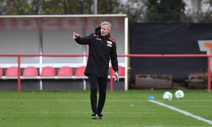 Soccer Men Season 2017 2018 2 Bundesliga 1 FC Union Berlin Training Coach Jens Keller 1 FC Union Berlin 13 11 2017 Copyright: xMatthiasxKochx