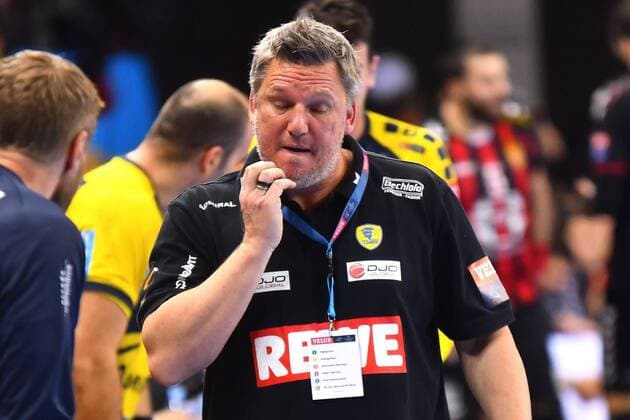 18.11.2017 Skopje(FYR Macedonia) HC Vardar-Rhein Neckar Löwen EHF Champions League men s handball Nikolaj Jacobsen Rhein Neckar Löwen coach during match :Str 