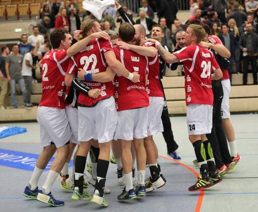 2 HBL HSG Konstanz Bergischer HC 26 30 Joy dance after the victory Konstanz Copyright: xPisa Eibner-Pressefotox EP_PPA