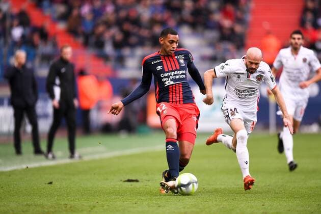 24 Christophe JALLET (nice) - 12 Ronny RODELIN (caen) FOOTBALL : Caen vs Nice - Ligue 1 Conforama - 19 11 2017 AnthonyBIBARD FEP Panoramic 