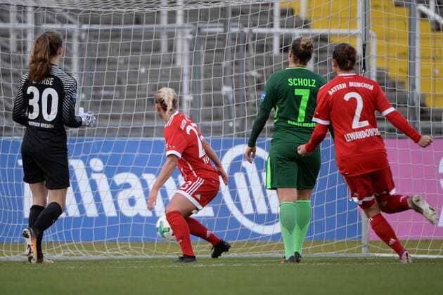 v left Anneke Borbe goalkeeper SV Werder Bremen 30 disappointed disappointment Frustration disappointed pessimistic Mandy Islacker Bayern Munich FCB 23 scored the goal Goalkeeper to 1 1 scores the goal Goal Goal Action Action Gina Lewandowski FC Bayern Munich FCB 2 Football Allianz Women Bundesliga FC Bayern Munich SV Werder Bremen xslx