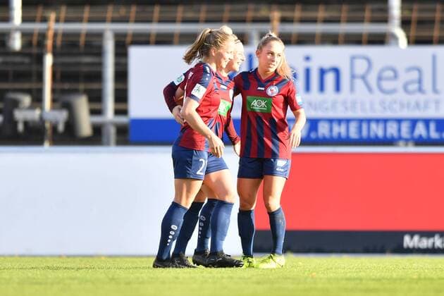 Cheering Happy celebrate cheer Goal Celebration Turbine Potsdam 0 5 Soccer Allianz Women Bundesliga 1 FC Köln 1 FFC Turbine Potsdam xmkx