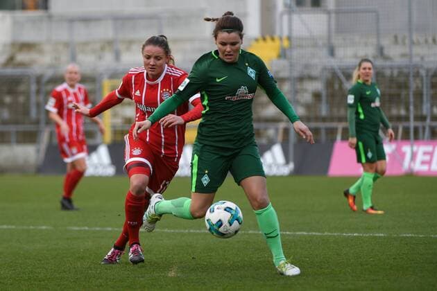 v li Verena Again FC Bayern Munich FCB 17 Janine Angrick SV Werder Bremen 8 in duel Duel tackle Dynamics Action Action Football Allianz Women Bundesliga FC Bayern Munich SV Werder Bremen xslx