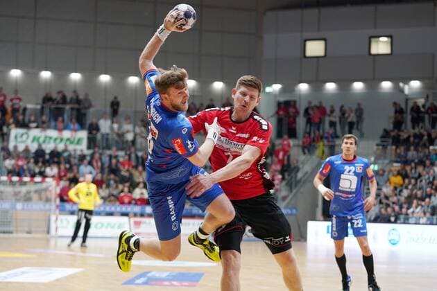Lars Friedrich HBW Balingen Toon Leenders Nordhorn Lingen Nordhorn Lingen Copyright: xEibner-Pressefoto Westdoerpx EP_pauschal
