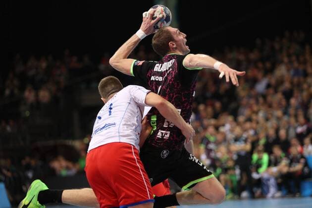 Flensburg 19 11 17 Sport Handball VELUX EHF Champions League Season 2017 2018 Group stage SG Flensburg Handewitt HC Meshkov Brest Holger Glandorf SG Flensburg Handewitt 09 Simon Razgor HC Meshkov Brest 31 xmmkx