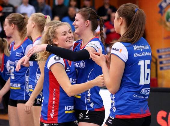 BAU 19 11 2017 Stuttart Volleyball Allianz MTV Stuttgart vs USC Münster v Annie Cesar Renata Sandor Michela Mlejnkova Stuttgart are looking forward to the event