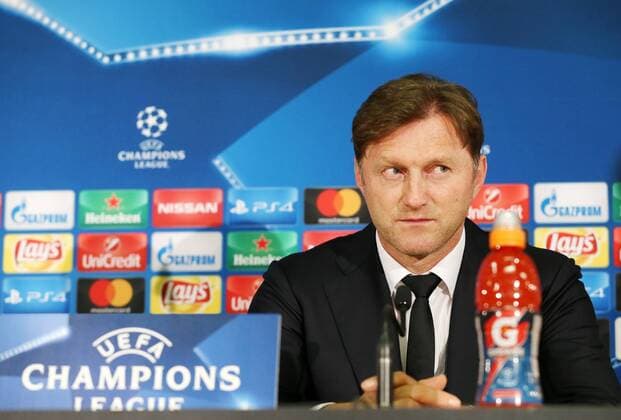RB Leipzig PK Football Champions League Monaco 20 11 2017 Stade Louis II Football UEFA Champions League Group G 5 Gameday Press Conference on the eve of the match AS Monaco vs. RB Leipzig Coach Ralph Hasenhüttl Hasenhuettl RB Leipzig
