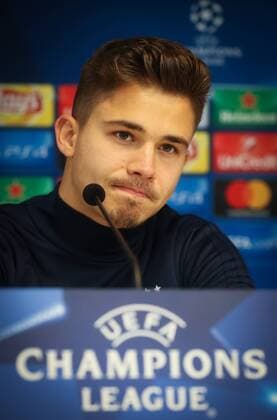 Anderlecht s Leander Dendoncker pictured during a press conference PK Pressekonferenz of Belgian soccer team RSC Anderlecht, Tuesday 21 November 2017 in Brussels. Tomorrow Anderlecht is playing a game in the group stage (Group B) of the UEFA Champions League competition against German Bayern Munich. VIRGINIExLEFOUR  x05206033x