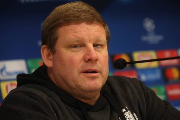 Anderlecht s head coach Hein Vanhaezebrouck pictured during a press conference PK Pressekonferenz of Belgian soccer team RSC Anderlecht, Tuesday 21 November 2017 in Brussels. Tomorrow Anderlecht is playing a game in the group stage (Group B) of the UEFA Champions League competition against German Bayern Munich. VIRGINIExLEFOUR  x05206021x