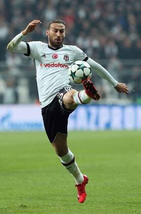 Cenk Tosun of Besiktas during the UEFA Champions League Group G match between Besiktas and Porto at Vodafone Park in Istanbul , Turkey on November 21, 2017. 