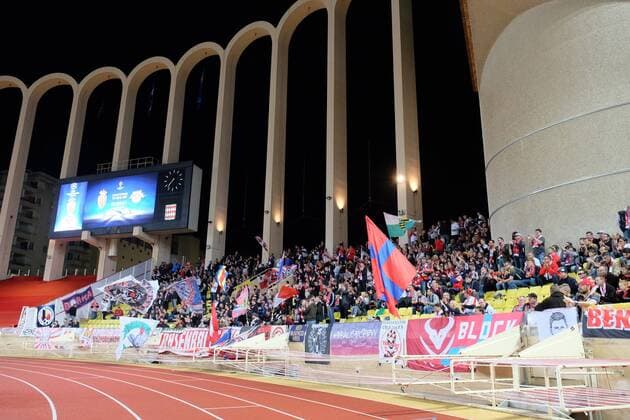 AS Monaco RB Leipzig Soccer Champions League Monaco 21 11 2017 Stade Louis II Soccer Champions League Group G 5 Gameday AS Monaco vs RB Leipzig The image of fans of RB Leipzig