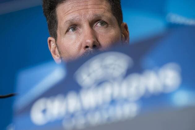 Atletico de Madrid coach Diego Pablo Simeone during press conference PK Pressekonferenz the day before champions league match between Atletico de Madrid and Roma at Wanda Metropolitano in Madrid, Spain. November 21, 2017.  (20171121020)