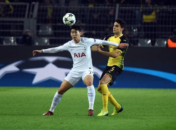 21 11 2017 xhbx Football Champions League Borussia Dortmund Tottenham Hotspur emspor v L Heung Min Son Tottenham Hotspur Marc Bartra Borussia Dortmund Dortmund