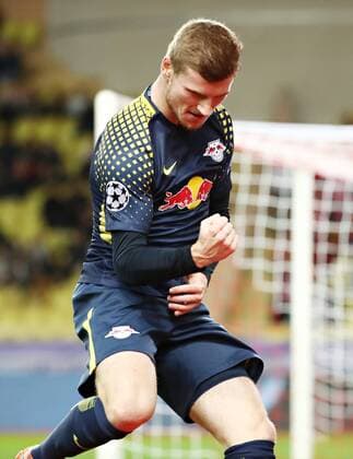 AS Monaco RB Leipzig Soccer Champions League Monaco 21 11 2017 Stade Louis II Soccer Champions League Group G 5 Gameday AS Monaco vs RB Leipzig Pictured Goalscorer Timo Werner 11 Leipzig Torjubel after his 0 2