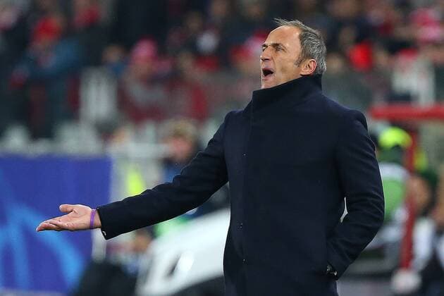 MOSCOW, RUSSIA - NOVEMBER 21, 2017: Maribor s head coach Darko Milanic reacts in the 2017 UEFA Champions League Group E football match between Spartak Moscow and Maribor at Otkrytiye Arena (Spartak Stadium); the match ended in a 1-1 draw. Anton Novoderezhkin TASS  TS06A073
