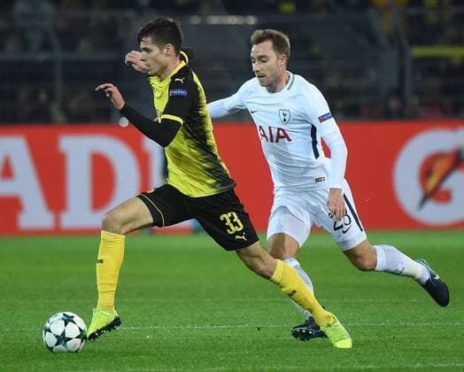 21 11 2017 xhbx Football Champions League Borussia Dortmund Tottenham Hotspur emspor v Julian Weigl Borussia Dortmund Christian Eriksen Tottenham Hotspur Dortmund