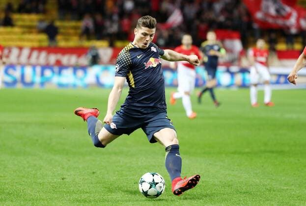 AS Monaco RB Leipzig Soccer Champions League Monaco 21 11 2017 Stade Louis II Soccer Champions League Group G 5 Gameday AS Monaco vs RB Leipzig Goal for Leipzig 0 1 Pictured Marcel Sabitzer 7 Leipzig pulls off his shot from Jorge 6 Monaco into his own net directed