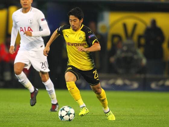 Borussia Dortmund v Tottenham Hotspur UEFA Champions League Shinji Kagawa of Borussia Dortmund during the UEFA Champions League match at Signal Iduna Park, Dortmund Content Not Available For UK Newspapers Copyright: xYannisxHalasx FIL-10982-0018