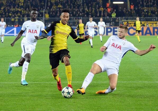 21 11 2017 xhbx Football Champions League Borussia Dortmund Tottenham Hotspur emspor v Davison Sanchez Tottenham Hotspur Pierre Emerick Aubameyang Borussia Dortmund Eric Dier Tottenham Hotspur Dortmund