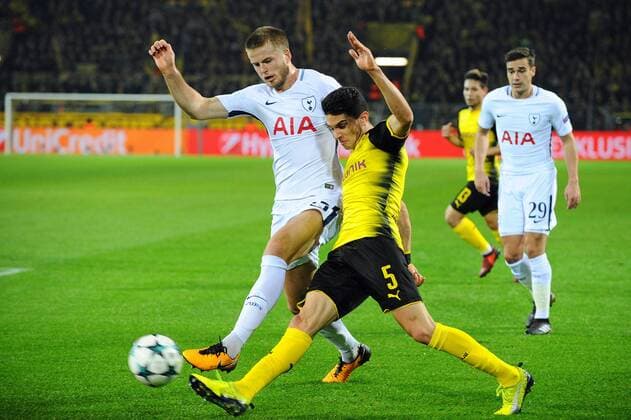 Dortmund Germany 26 09 2017 UEFA Champions League 2017 18 Season Group Stage Group H 5 Matchday BV Borussia Dortmund Tottenham Hotspur in left duel Eric Dier Tottenham Marc Bartra Aregall BVB DeFodi521