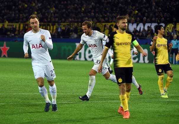 21 11 2017 xhbx Football Champions League Borussia Dortmund Tottenham Hotspur emspor v l Torjubel Goal celebration celebrate the goal 1 0 Harry Kane Tottenham Hotspur Dortmund