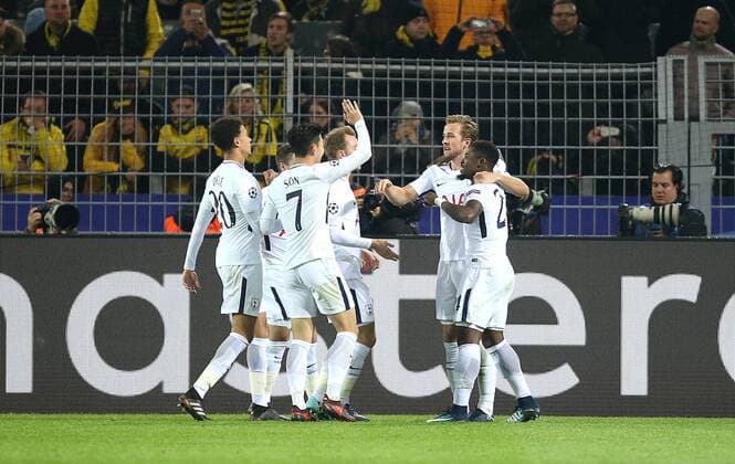 21 11 2017 Football UEFA Champions League 2017 2018 Group stage 5 Gameday Borussia Dortmund Tottenham Hotspur at Signal Iduna Park Dortmund rejoicing Tottenham Hotspur Goal to 1 1