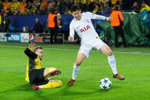 Dortmund Germany 26 09 2017 UEFA Champions League 2017 18 Season Group Stage Group H 5 Matchday BV Borussia Dortmund Tottenham Hotspur Andrey Yarmolenko BVB and Heung Min Son Totenham in DeFodi001