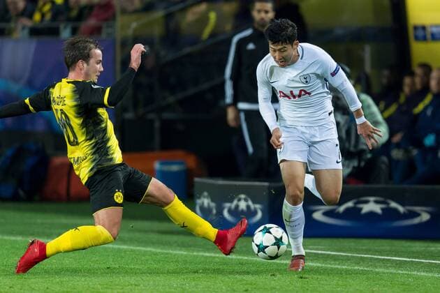 Dortmund Germany 26 09 2017 UEFA Champions League 2017 18 Season Group Stage Group H 5 Matchday BV Borussia Dortmund Tottenham Hotspur Mario Goetze BVB and Heung Min Son Totenham in DeFodi001