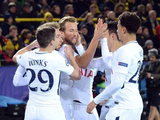 21 11 2017 xhbx Football Champions League Borussia Dortmund Tottenham Hotspur emspor v l Torjubel Goal celebration celebrate the goal 1 0 Harry Kane Tottenham Hotspur Dortmund