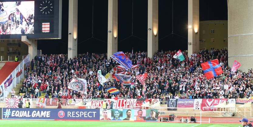 AS Monaco RB Leipzig Soccer Champions League Monaco 21 11 2017 Stade Louis II Soccer Champions League Group G 5 Gameday AS Monaco vs RB Leipzig The image of fans of RB Leipzig
