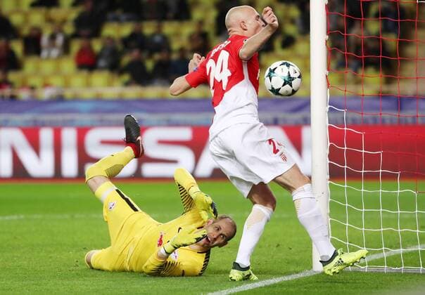 Goalkeeper Peter Gulacsi 32 Leipzig and Andrea Raggi 24 Monaco