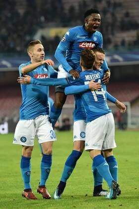 As Napoli 21 11 2017 - Champions League Napoli-Shakhtar Donetsk foto Antonello Sammarco Image nella foto: esultanza gol Piotr Zielisnki 