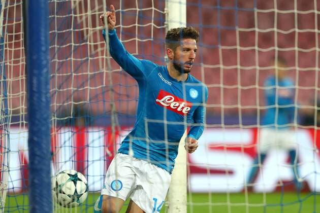 Esultanza gol Dries Mertens Napoli Goal celebration Napoli 21-11-2017 Stadio San Paolo Champions League 2017 2018 Group F Napoli - Shakhtar Donetsk Foto Cesare Purini Insidefoto cesarexpurini