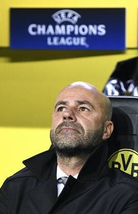 Soccer UEFA Champions League Men Season 2017 2018 Group H 5 Gameday Signal Iduna Park Dortmund Bor Dortmund yellow Tottenham Hotspur FC white 1 2 Head Coach Peter Bosz BVB Portrait Portrait