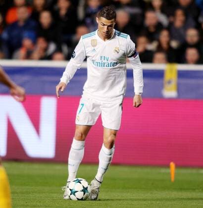 (171122) -- NICOSIA, Nov. 22, 2017 -- Real Madrid s Cristiano Ronaldo controls the ball during the the UEFA Champions League Group H match against Apoel in Nicosia, Cyprus, Nov. 21, 2017. Real Madrid won 6-0. ) (SP)CYPRIS-NICOSIA-SOCCER-UEFA CHAMPIONS LEAGUE-REAL MADRID VS APOEL SakisxSavvides 