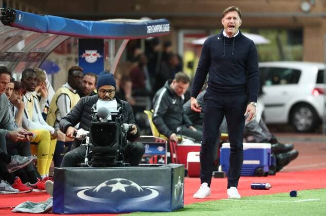 AS Monaco RB Leipzig Soccer Champions League Monaco 21 11 2017 Stade Louis II Soccer Champions League Group G 5 Gameday AS Monaco vs RB Leipzig 1 4 1 4 Bild Coach Ralph Hasenhüttl Hasenhuettl RB Leipzig