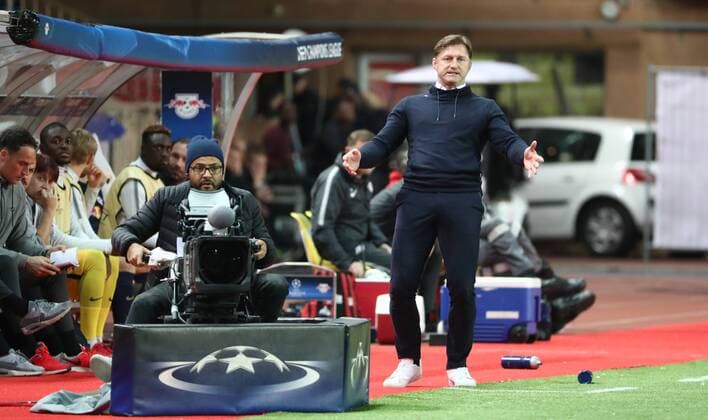 AS Monaco RB Leipzig Soccer Champions League Monaco 21 11 2017 Stade Louis II Soccer Champions League Group G 5 Gameday AS Monaco vs RB Leipzig 1 4 1 4 Bild Coach Ralph Hasenhüttl Hasenhuettl RB Leipzig