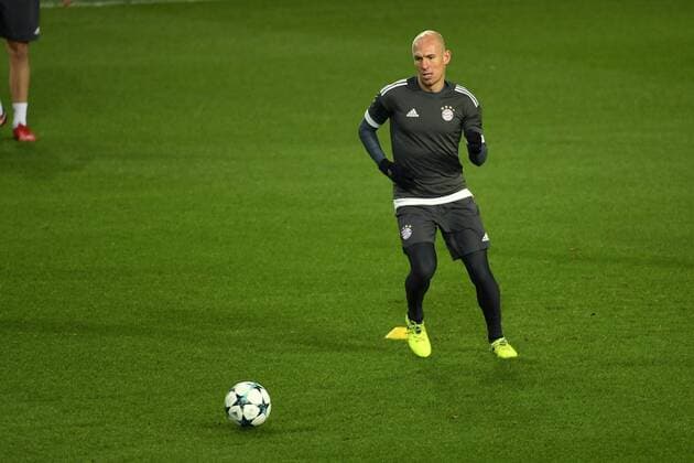 BRUSSELS, BELGIUM - NOVEMBER 21 : Arjen Robben midfielder of Bayern during a training session before the UEFA Champions League group B match between RSC Anderlecht and FC Bayern Munchen on November 21, 2017 in Brussels, Belgium, 21 11 2017 FOOTBALL : Entrainement Bayern Munich - Bruxelles - 21 11 2017 PhotoNews Panoramic 